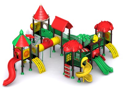 Parque de atracciones del parque infantil, tobogán giratorio, túnel, patio de juegos al aire libre para la venta TQ-ZR855-1